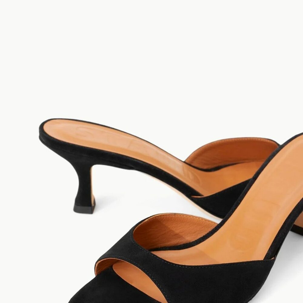 BRIGITTE MULE BLACK SUEDE EXCLUSIVE
